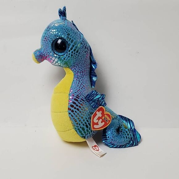 Ty Beanie Baby Boo Neptune the seahorse Stuffed Animal Toy - Picture 1 of 5